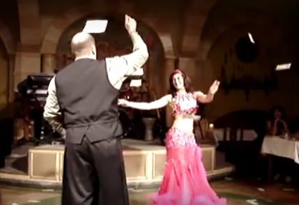 Tipping the Belly Dancer at a Restaurant
